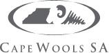 SIMONSAYS DIGITAL AGENCY Cape Wools SA logo featuring a stylized sheep within an oval design.
